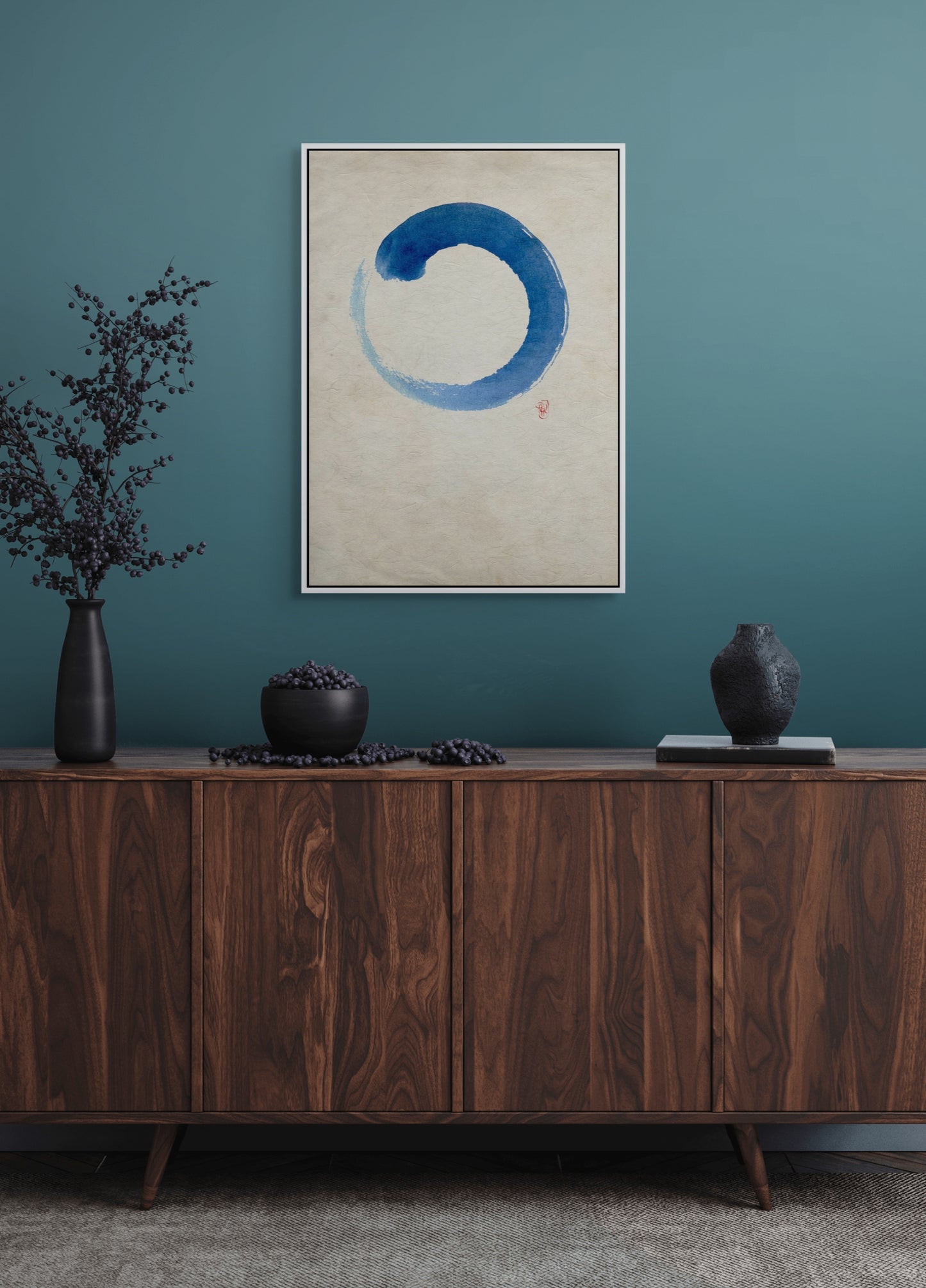 Ensō n°02 – Cercle bleu