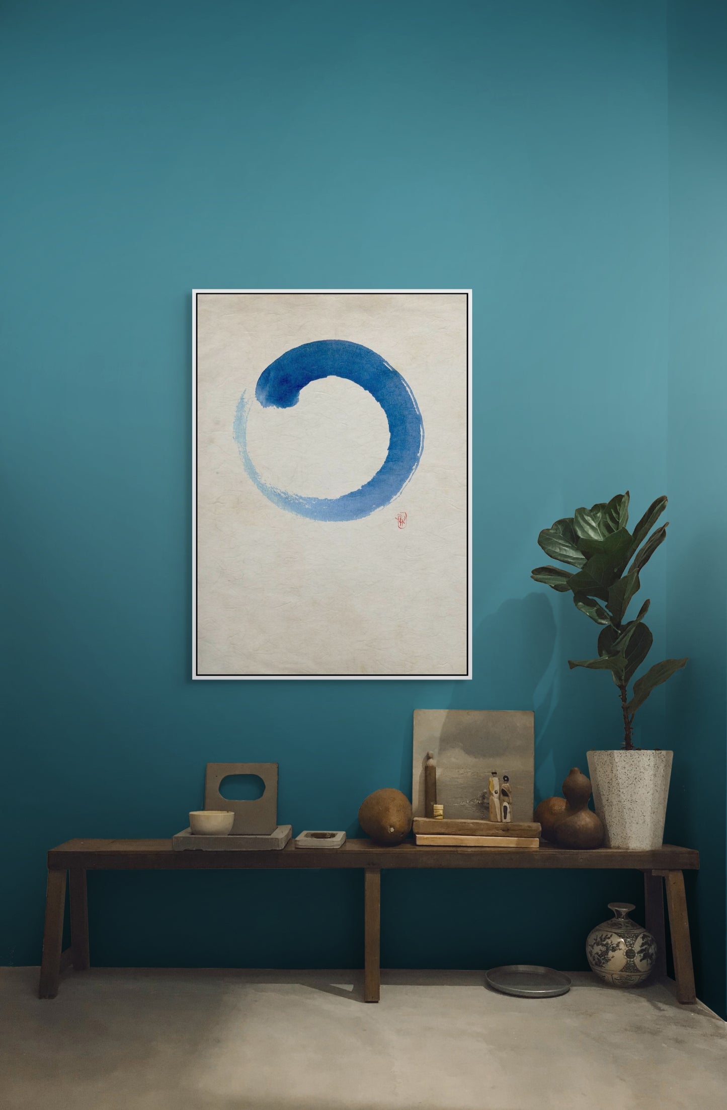 Ensō n°02 – Cercle bleu