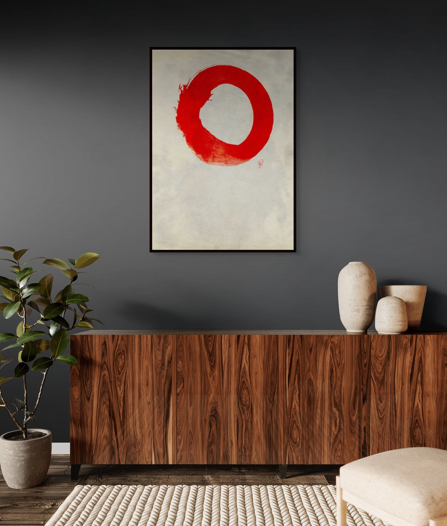 Ensō n°03 – Cercle rouge