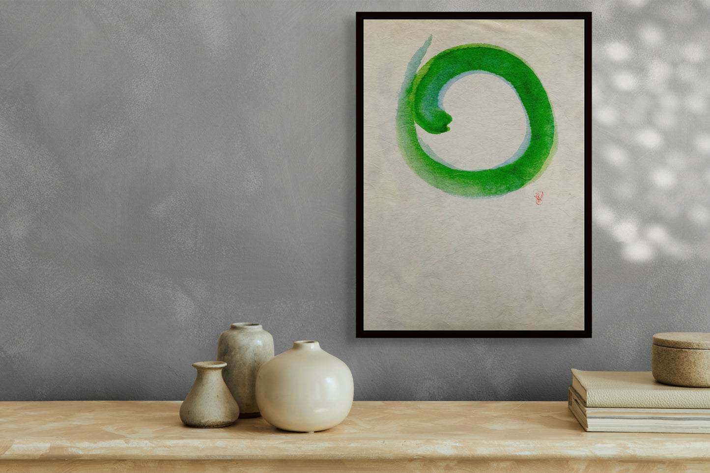 Ensō n°04 – Cercles vert et bleu