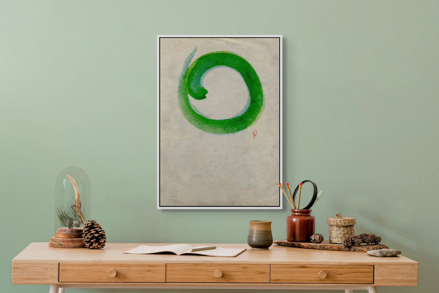 Ensō n°04 – Cercles vert et bleu