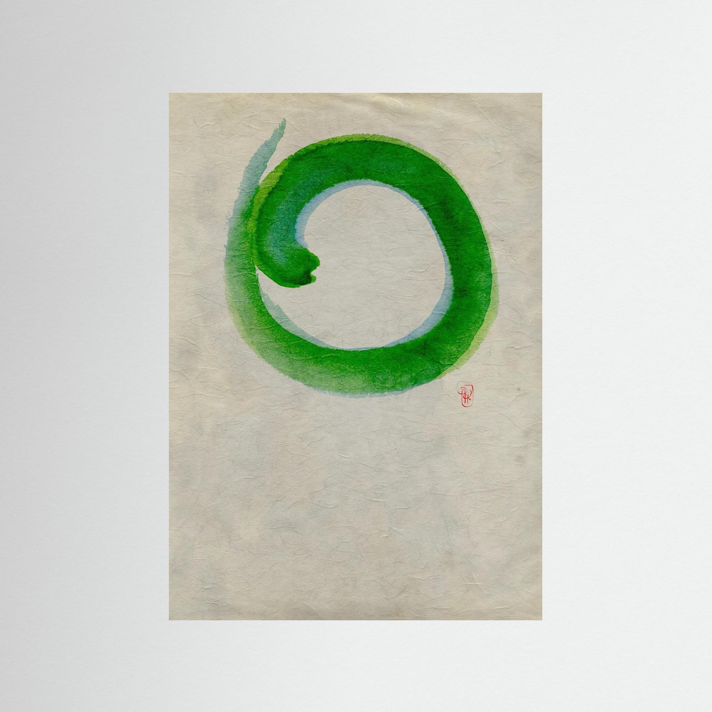 Ensō n°04 – Cercles vert et bleu
