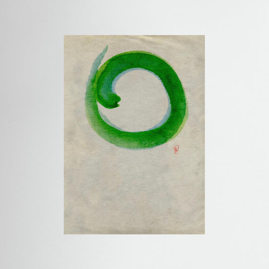 Ensō n°04 – Cercles vert et bleu