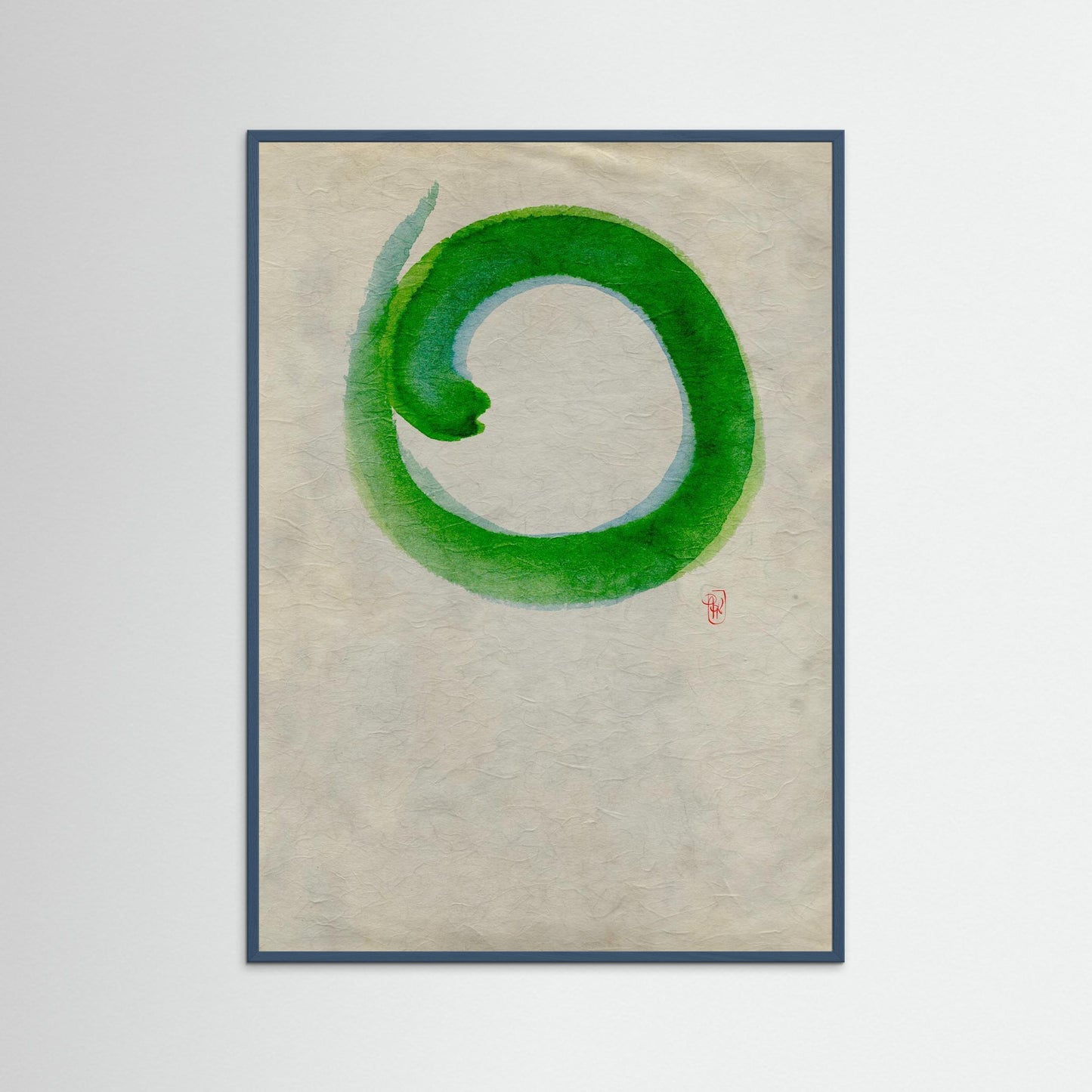 Ensō n°04 – Cercles vert et bleu