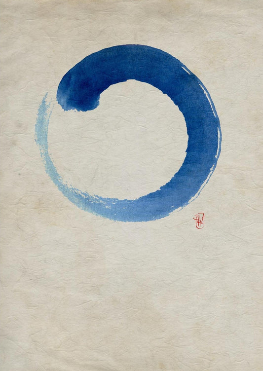 Ensō n°02 – Cercle bleu