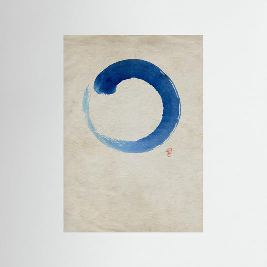 Ensō n°02 – Cercle bleu
