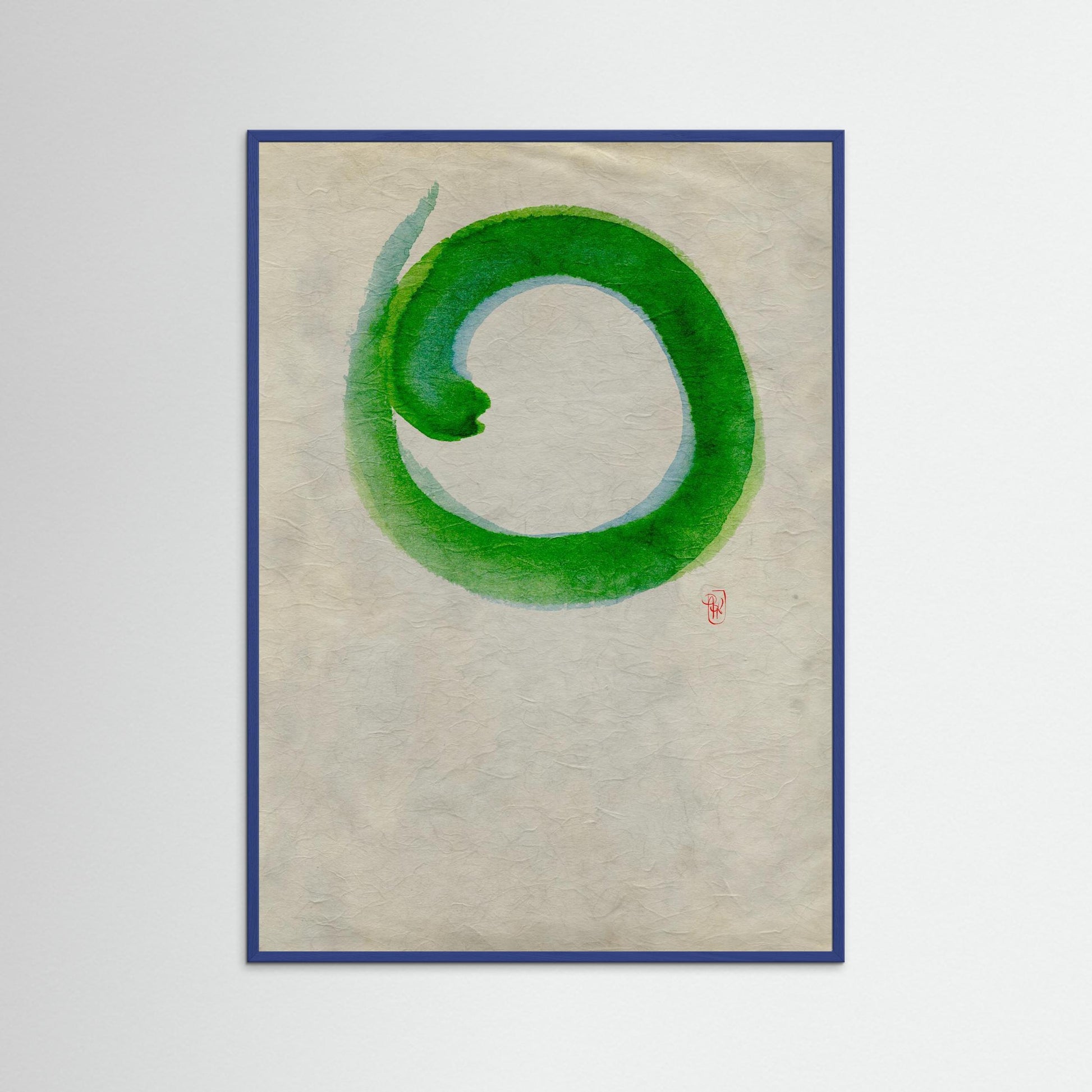 Ensō n°04 – Cercles vert et bleu